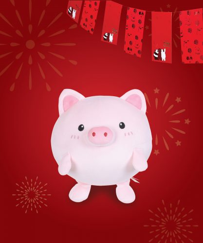 Year of the Pig at Miniso: Huggable Pig Pillow available at Miniso.