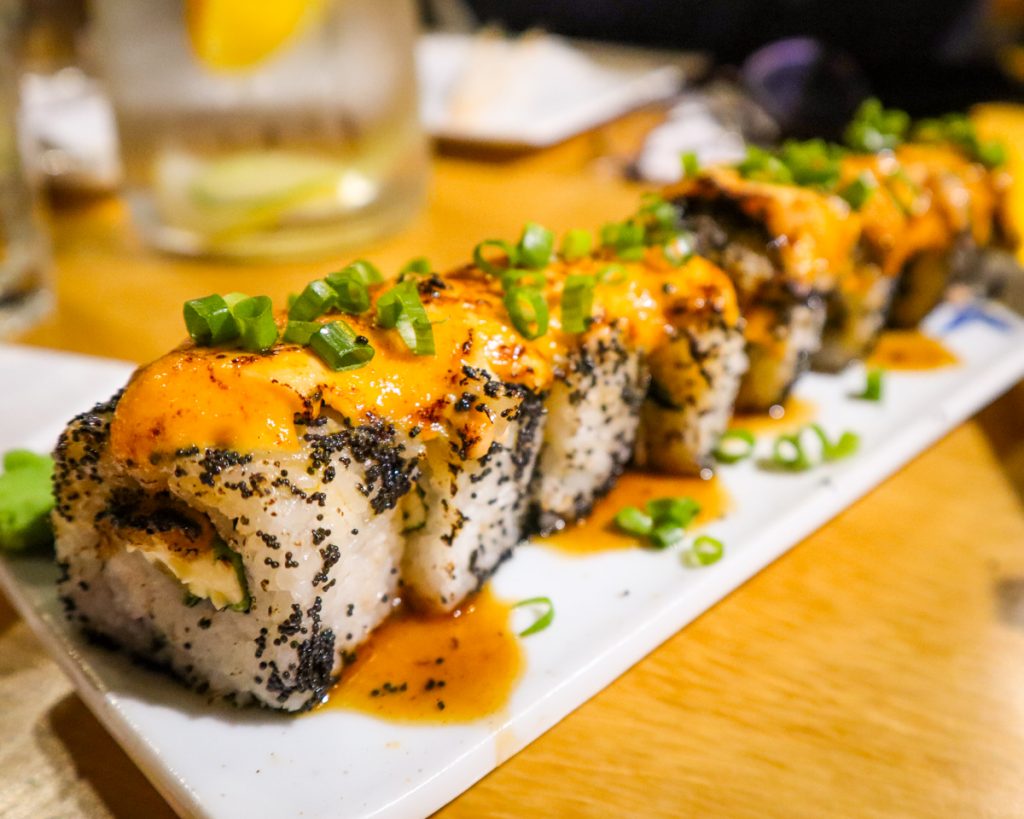 Salmon Aburi Maki by Tsuru Japanese Restaurant